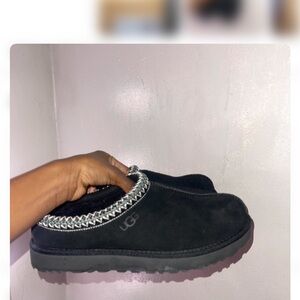 UGG Women's Black Mules with Silver Trim